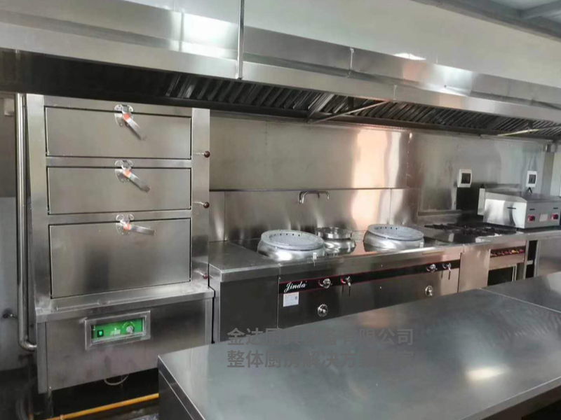 超節能小炒爐連蒸柜整體廚房案例